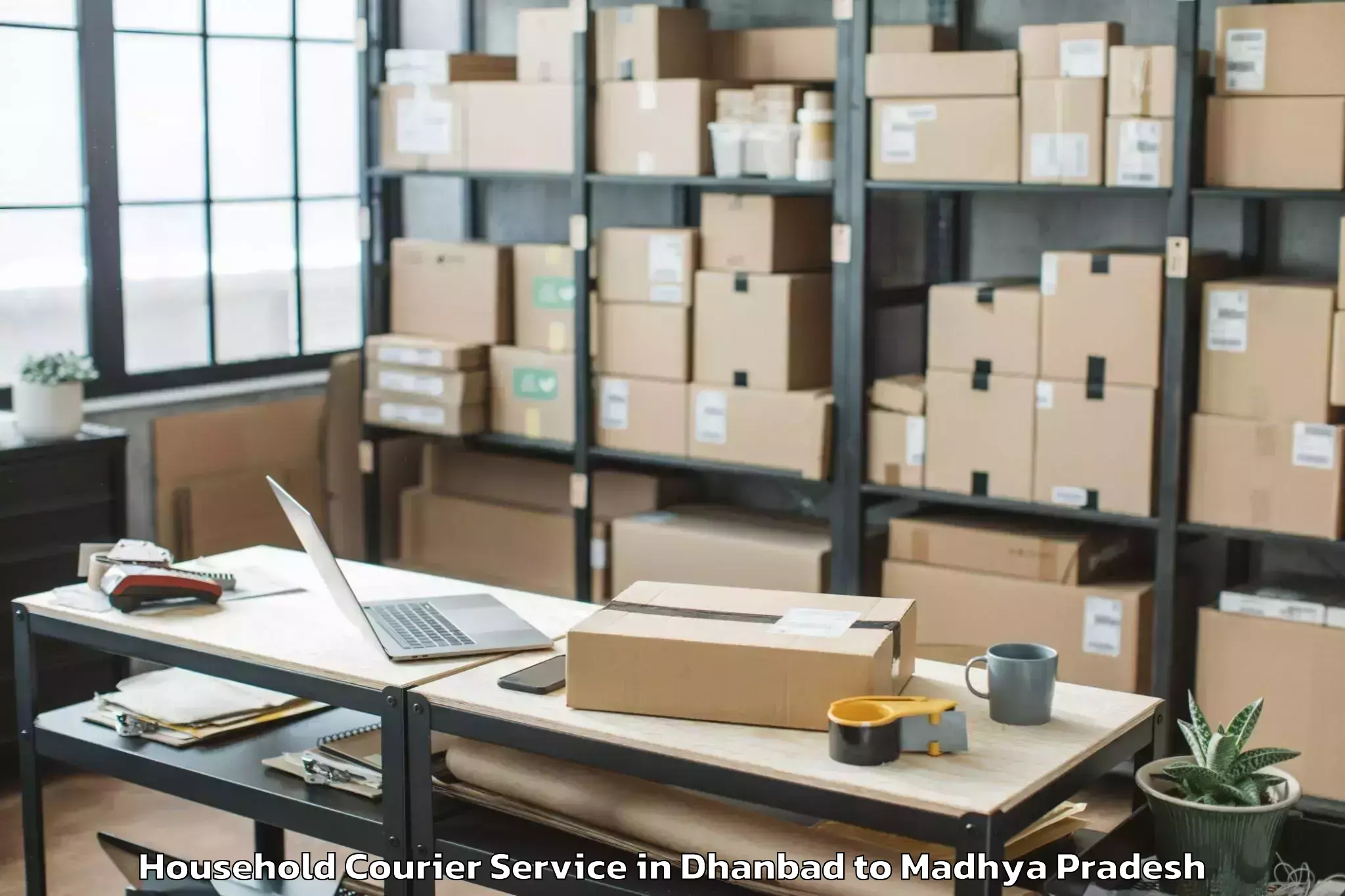 Hassle-Free Dhanbad to Pohri Household Courier